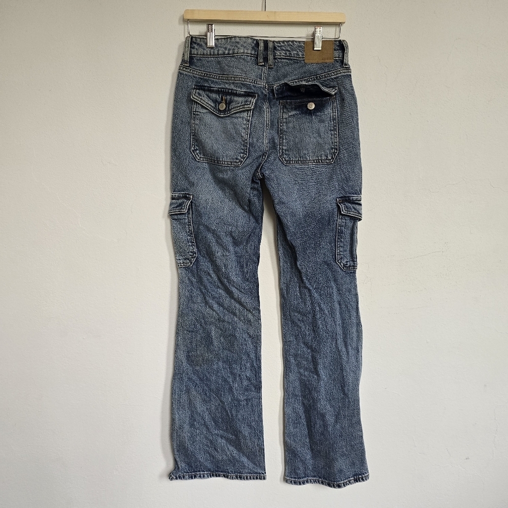 Aeropostale Flare Mid-Rise Cargo Washed Jeans Size 6R - Picture 10 of 12